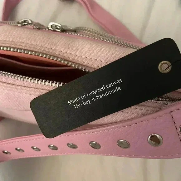 NWT Nunoo Pink Recycled Ellie Canvas Bag - Picture 6 of 6